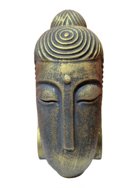 新款禅意无相佛头摆件复古佛祖桌面摆件茶桌造景镇纸禅意造景