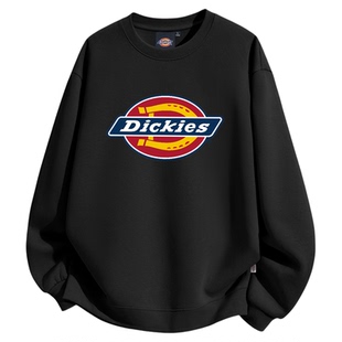 Dickies官方圆领卫衣男女情侣装秋冬季潮牌印花休闲重磅套头上衣