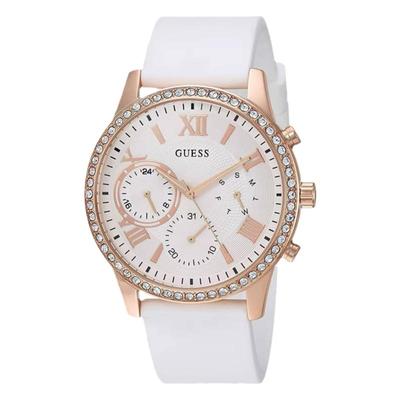 Guess盖斯象牙白硅胶带手表女款