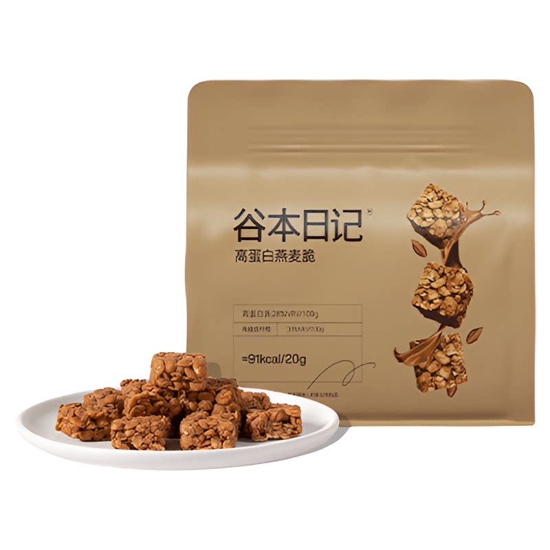 谷本日记燕麦脆谷物脆块棒0蔗糖高蛋白饱腹解馋零食即食早餐代餐A