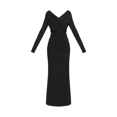 VOCK 美神降临 气质高级感御姐长裙显瘦包臀拖地鱼尾裙圣诞连衣裙