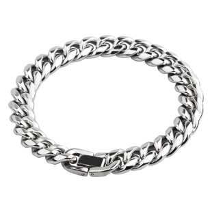 钛钢古巴手链男士潮流百搭高级感素不掉色嘻哈美式男生古巴链男款