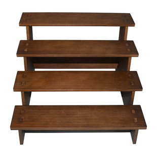 复古加宽手镯摆摊架实木手串收纳道具手办公仔陈列道具饰品展示架