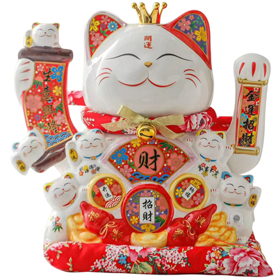 招财猫自动摇手开业店铺收银台发财家居乔迁办公室入户门招手礼品