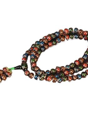 流通处香灰金沙琉璃108手串佛珠