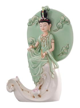 晨翔观音陶瓷佛像家用客厅供奉