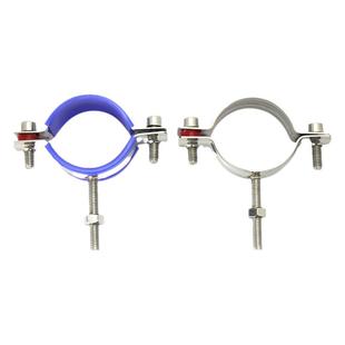 304不锈钢管支架带丝杆卡扣管卡抱箍卡箍水管固定器圆管管箍管夹