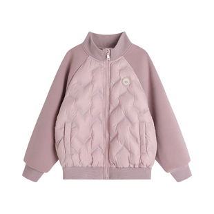沫沫家童装冬装女童上衣2025冬季新款儿童百搭羽绒服棒球外套