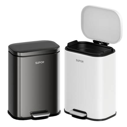 苏泊尔厨房垃圾桶脚踏不锈钢桶家