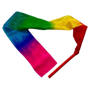 舞蹈彩带彩绸带棒成人儿童跳舞彩绸彩带学生运动会开场表演出道具