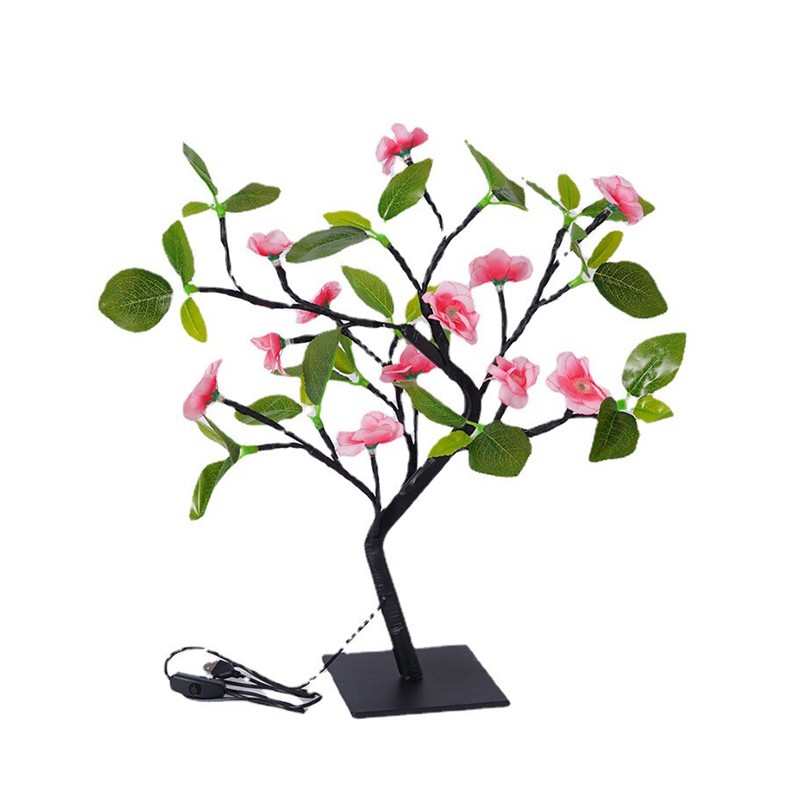 LED桃花树枝灯USB客厅氛围小夜灯
