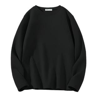 束胸t恤长袖缩胸调整内衣纯棉长款外穿帅t保暖加绒卫衣胸现小