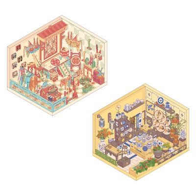 柠檬糖文创6.0系列造景贴纸