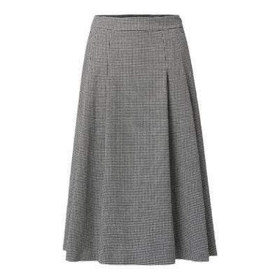 VGRASSA字优雅千鸟格绵羊毛半裙