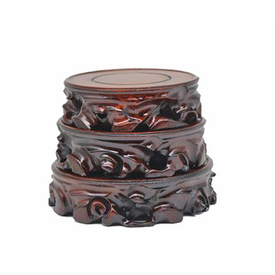 实木根雕奇石头可挖槽圆形底座茶壶花瓶盆景佛像工艺品摆件展示架