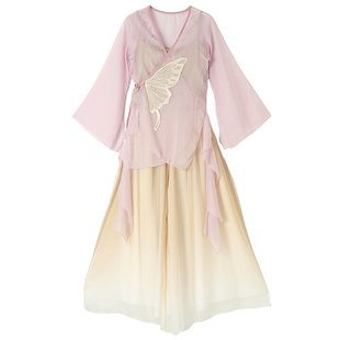 古典舞身韵纱衣舞蹈练功服仙气古风中国舞演出服学生艺考表演服女