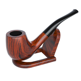 zobo正牌檀木实木烟斗过滤四用旱烟斗烟枪杆传统老式烟袋锅具配件