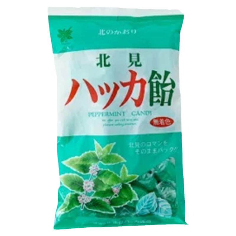 日本直邮北海道特产北见薄荷糖薄荷叶形状夏天糖零食240g/袋3袋