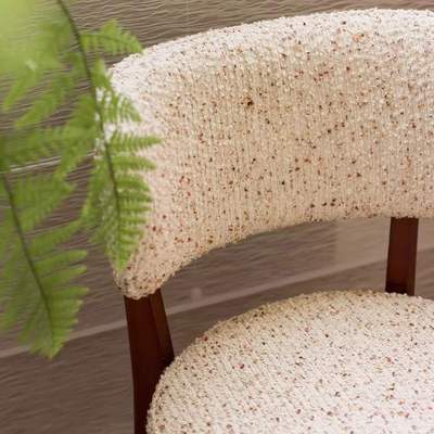 中古实木椅子靠背椅家用北欧椅设计师复古化妆侘单奶油寂风餐桌椅