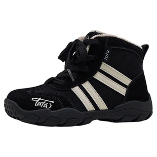 TATA童鞋儿童加绒棉鞋2025冬季新款男女童加厚休闲鞋高帮保暖鞋子