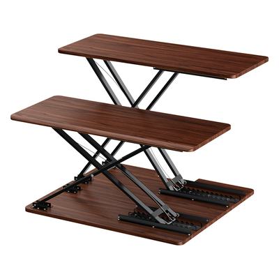 OMAX双桌面双升降折叠移动电脑桌