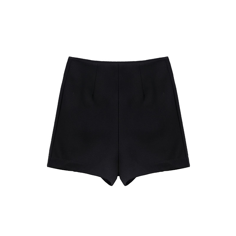 千朔黑色外穿a字短裤热裤女秋冬