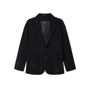 GEEEKPANDA大码欧棉绒西服男秋季加肥加大宽松轻商务休闲西装8737