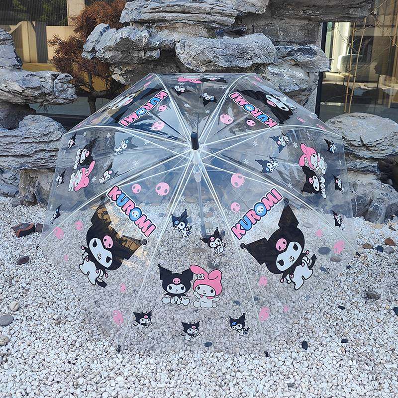 宠物狗透明雨伞网红高现货颜伞寸纤维儿童学生值批发加厚加粗21