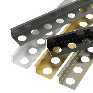 铝合金L型瓷砖封边条压条木地板收边条金属极窄收口条背景装饰条