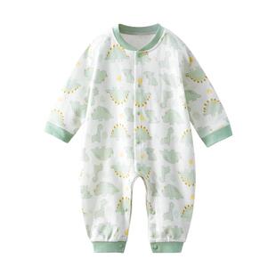 贝肽斯婴儿衣服秋冬季宝宝连体衣纯棉长袖打底新生婴幼儿睡衣爬服