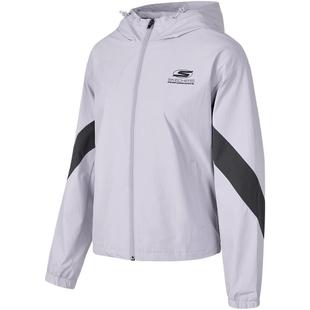 斯凯奇秋季运动外套防泼水休闲百搭连帽拉链保暖按防风上衣