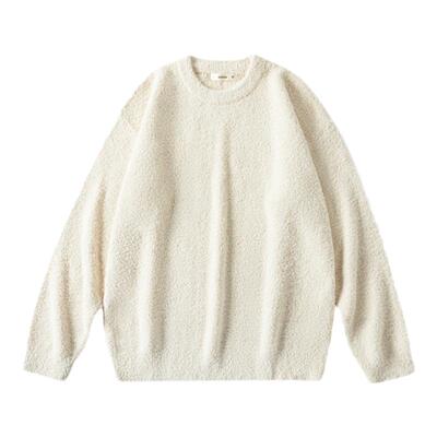 纯色慵懒风百搭圆领毛衣