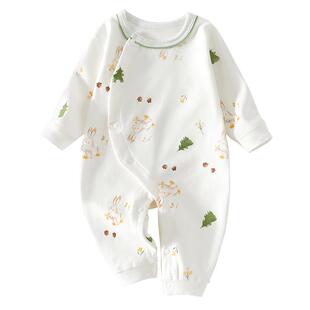 婴儿衣服秋季连体衣纯棉a类早秋8个月宝宝秋装66码婴幼儿秋天外穿