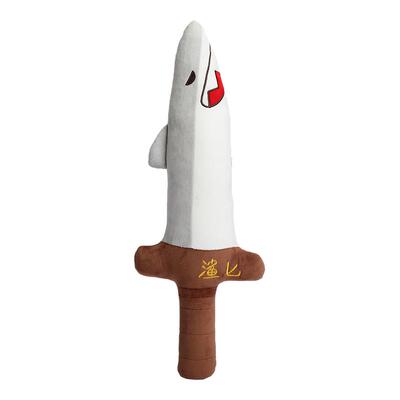创意鲨鱼变身匕首玩偶抱枕