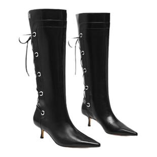 [25秋冬新款]Steve Madden思美登BALLPARK红色小猫跟长筒靴骑士靴