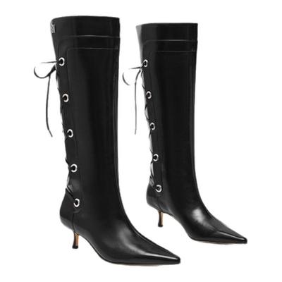 [25秋冬新款]Steve Madden思美登BALLPARK红色小猫跟长筒靴骑士靴