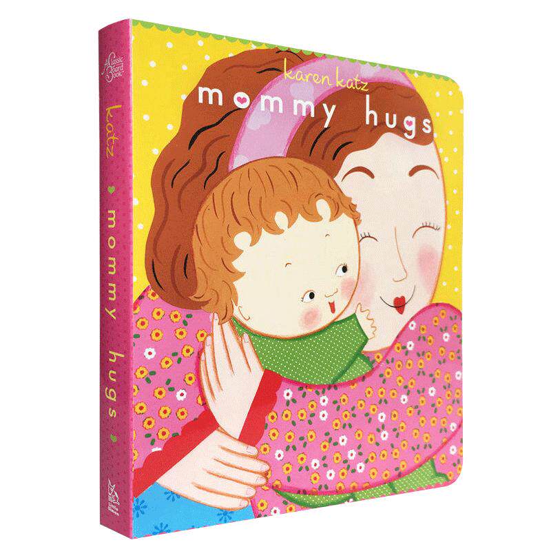 送音频英文原版绘本妈妈抱抱Mommy hugs纸板书低幼儿启蒙亲子绘本金印奖家庭亲子关爱伟大的母爱故事图画书Karen Katz正版图书
