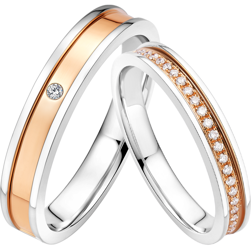 新曼瑞18k金分色结婚「小确幸」对戒选购有诀窍,70%的人不知道