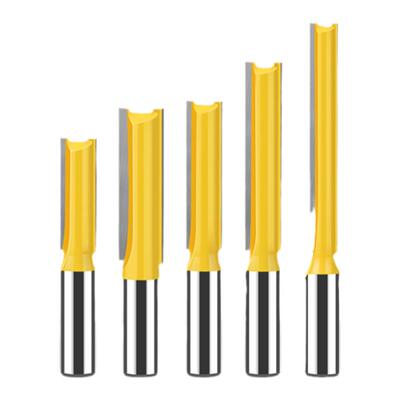 名刃加长双刃直刀木工铣刀雕刻修边机刀头开料刀开槽刀具槽口刀头