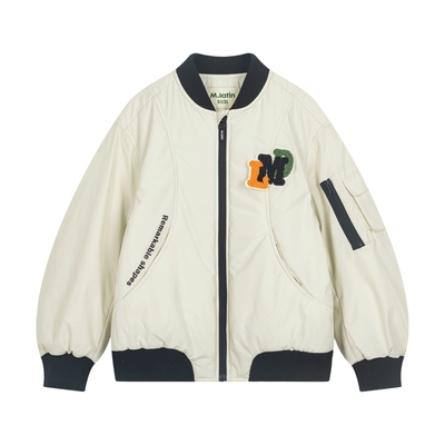 马拉丁童装儿童棉服冬新款男童大童趣味印花三防户外风格棉夹克