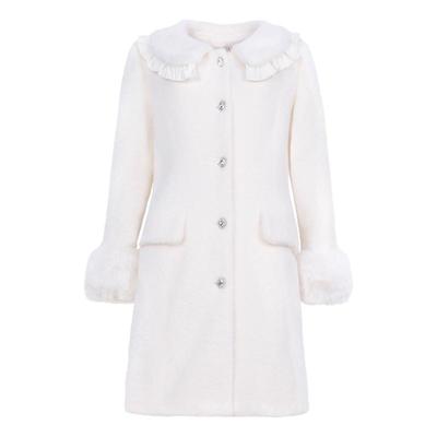 千金风大码女装水貂绒娃娃领大衣