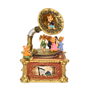 复古八音盒留声机摆件发条音乐盒公主女孩闺蜜儿童生日情人节礼物