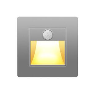 86型嵌入式地脚灯人体感应led墙角走廊楼梯过道小夜灯节能感应灯