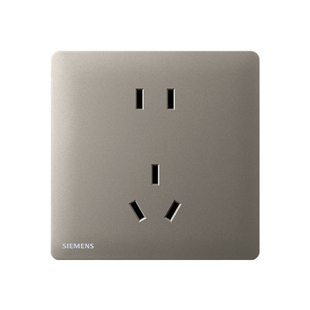 西门子插座开关面板灵悦清月灰哑光家用五孔带一开双usb薄边无框