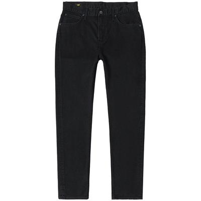 Lee中腰锥形黑色男牛仔裤