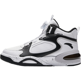 安踏儿童高帮板鞋2025春秋新款男女大童休闲弧光运动鞋潮流童鞋