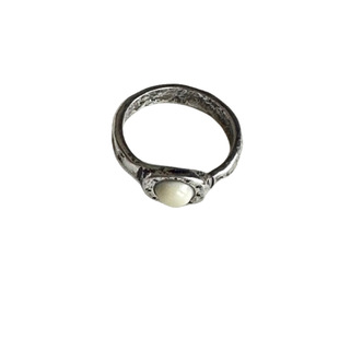 奶酪cheese锤打 奶糖戒指复古红宝石戒指 韩国小众设计mars25同款