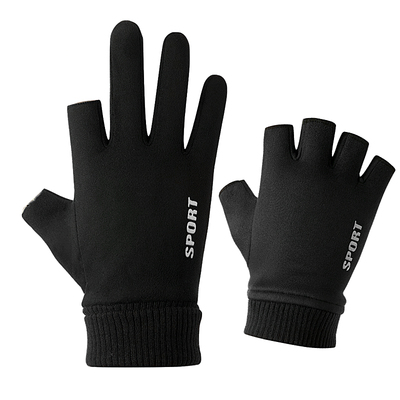 男女士麂皮绒送外卖快递二指手套