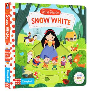 英文原版绘本 Snow White 白雪公主 First Stories 英语启蒙认知亲子互动故事 BUSY系列纸板童话篇操作机关书