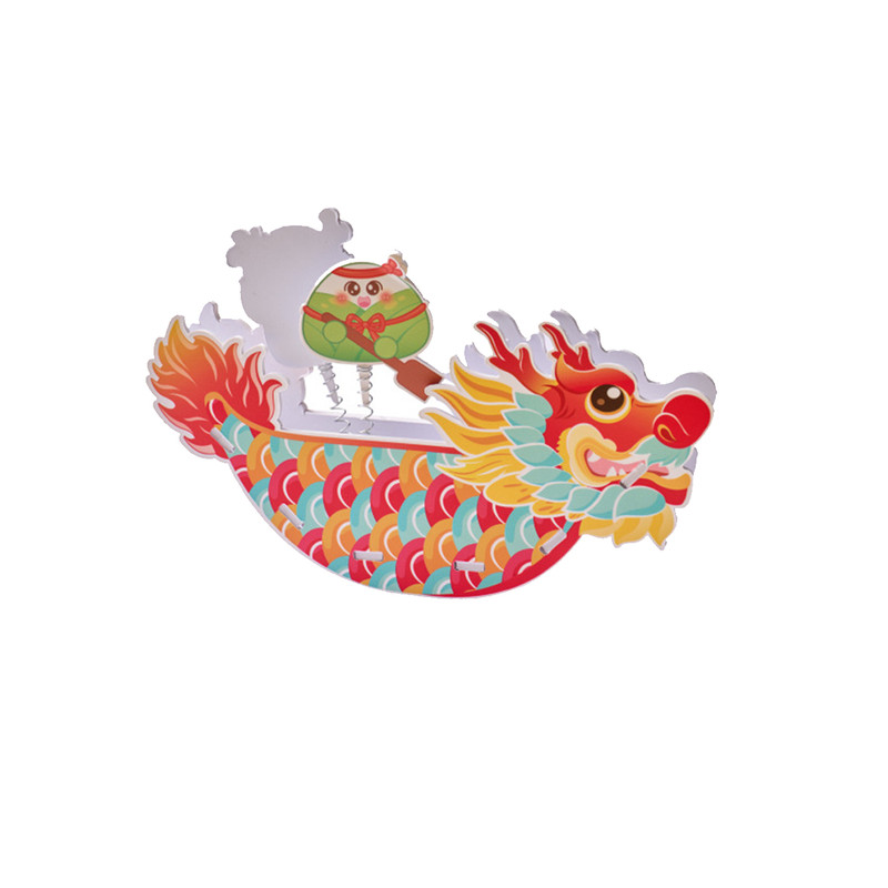 端午节摇摇乐龙舟儿童手工制作材料包幼儿园非遗创意手工女生玩具